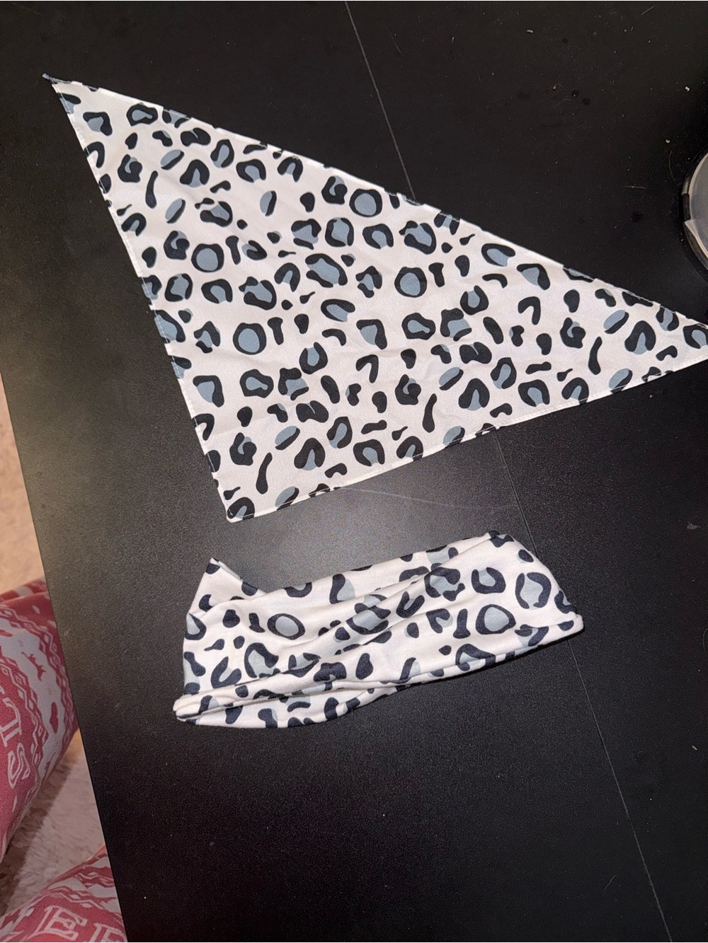 Leopard Print Matching pet bandana and mom headband and scrunchie